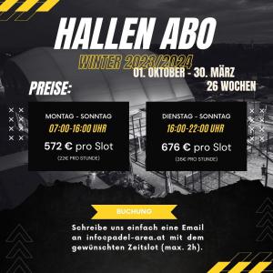 Hallen Abo 23/24 ab sofort verfügbar!